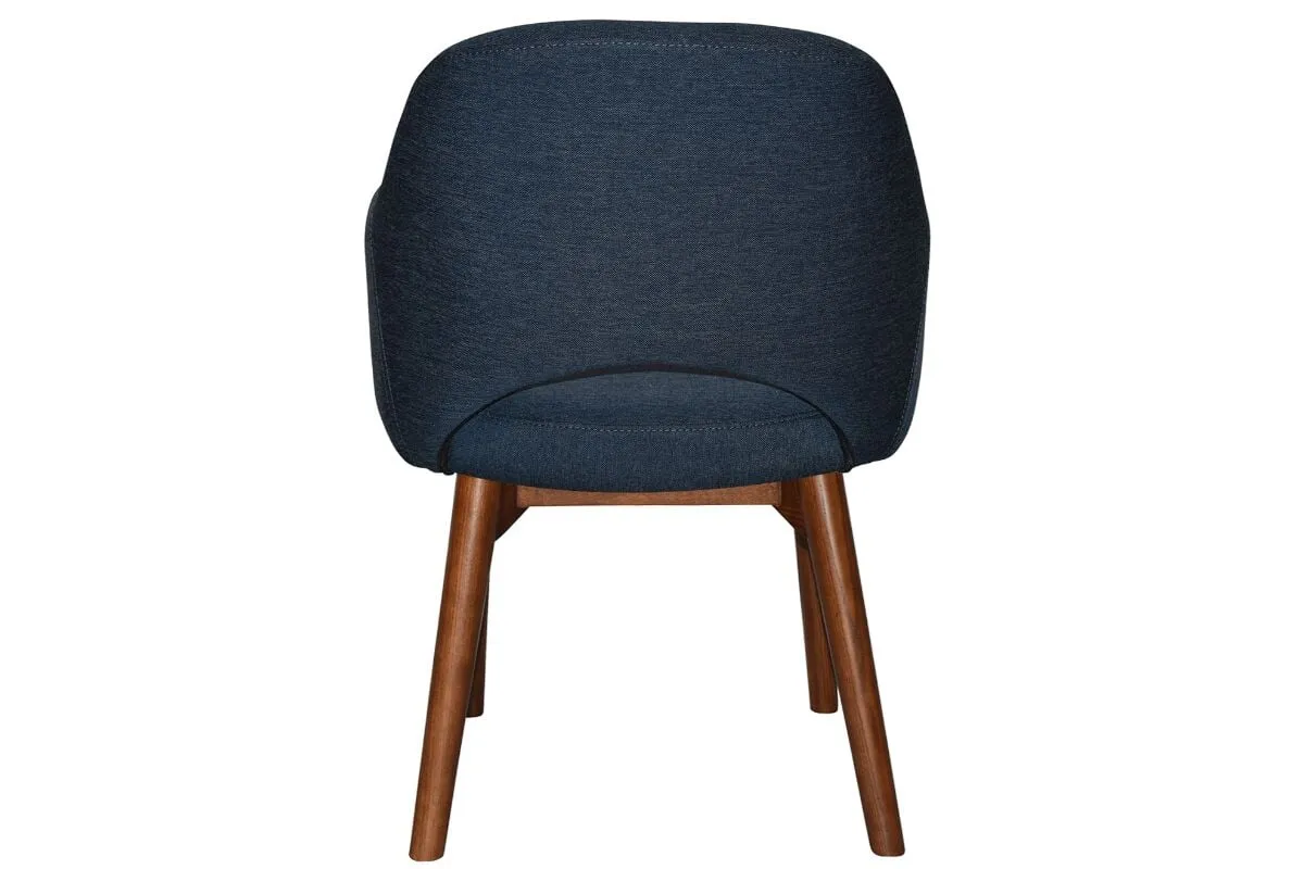 EZ Hospitality Cairo Indoor Armchair Timber Base - Light Walnut 4 Leg