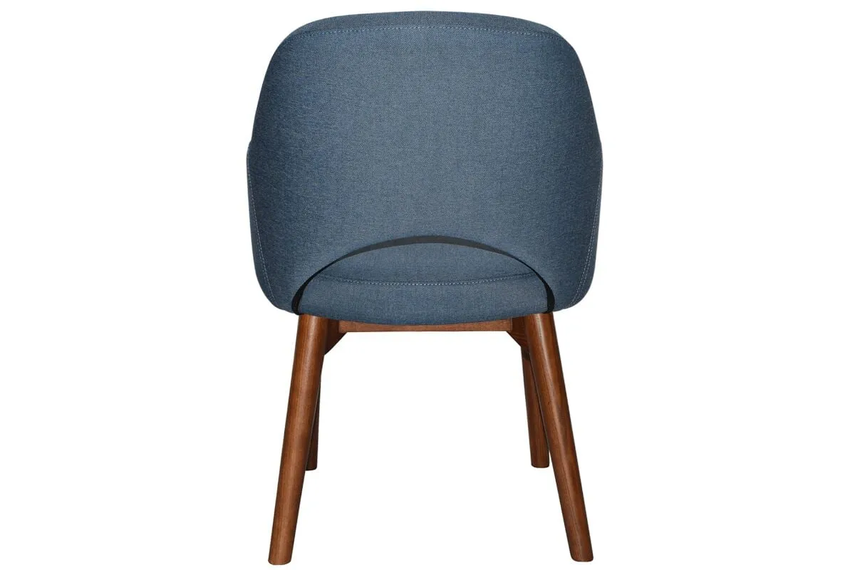 EZ Hospitality Cairo Indoor Armchair Timber Base - Light Walnut 4 Leg