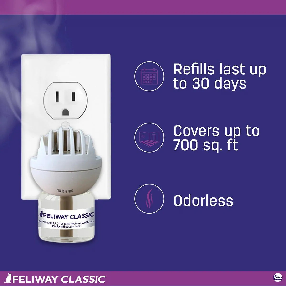 Feliway Classic Plug-in Home Diffuser Starter Kit for Cats