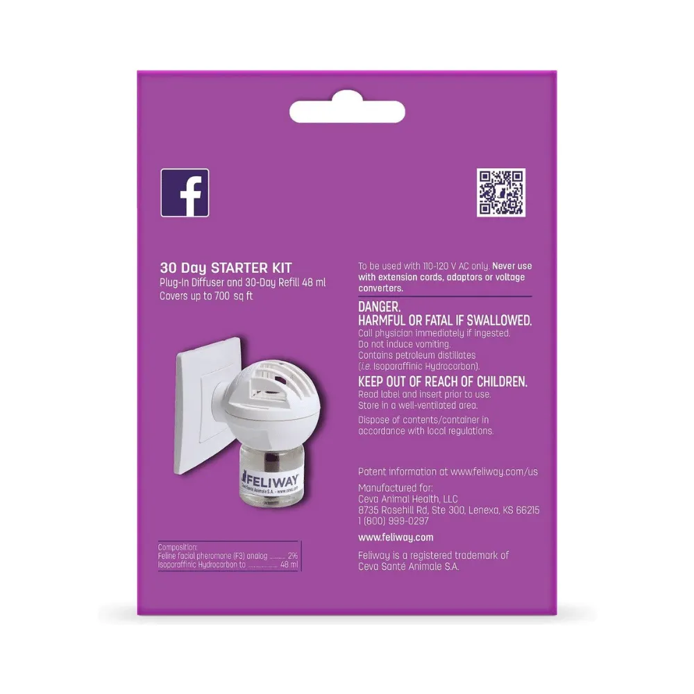 Feliway Classic Plug-in Home Diffuser Starter Kit for Cats