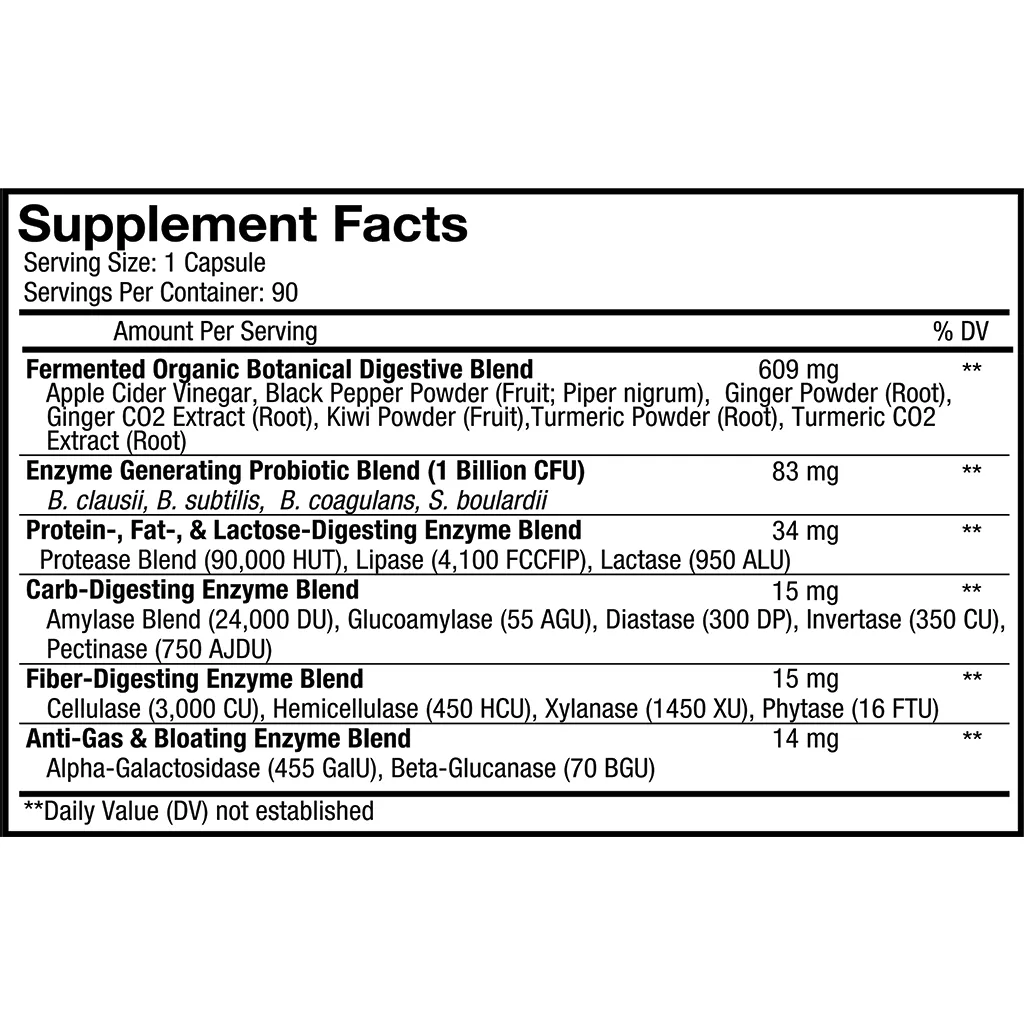 Fermented Digestive Enzymes 90 caps by CodeAge