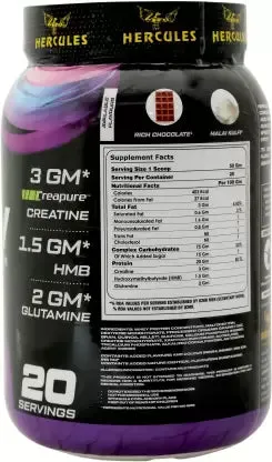 HERCULES Body Grow Weight Gainers/Mass Gainers  (1 kg, Malai Kulfi)
