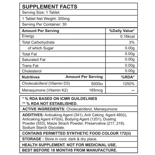 K2 D3 Multivitamins (Bone And Cardiovascular Support)