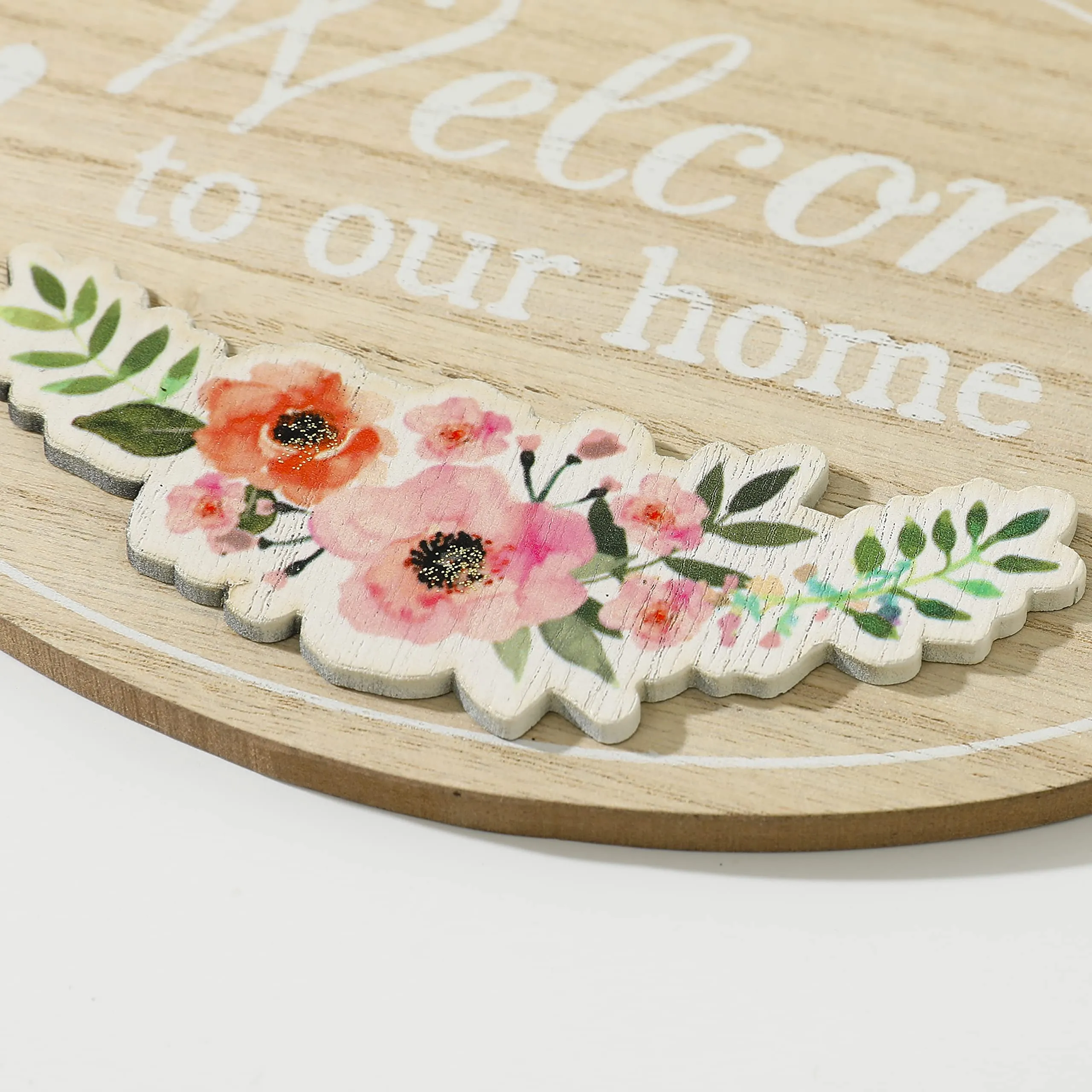 Kuber Industries Door Decor Panel|Wall Hanging Wooden Frame Board (Cream)