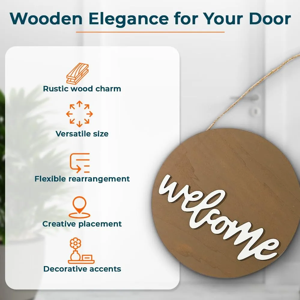 Kuber Industries Door Decor Panel|Wall Hanging Wooden Frame Board-Pack of 3 (Brown)