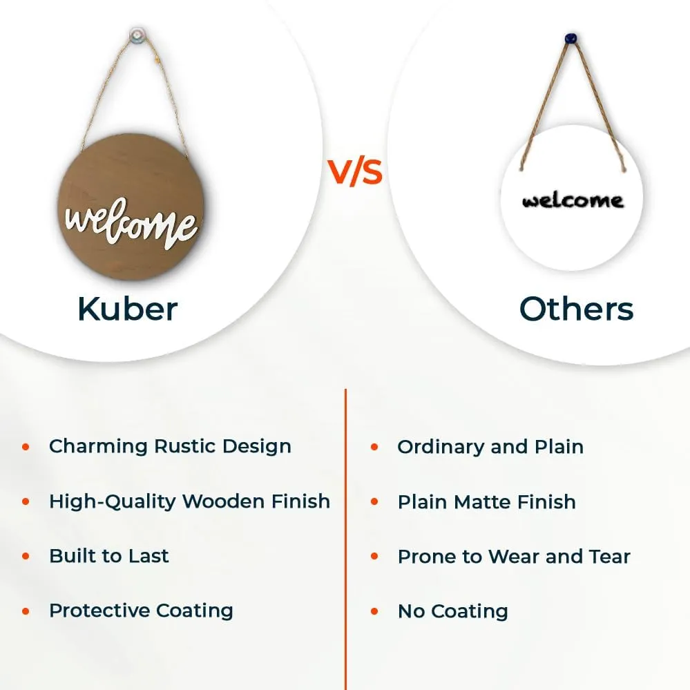 Kuber Industries Door Decor Panel|Wall Hanging Wooden Frame Board-Pack of 3 (Brown)