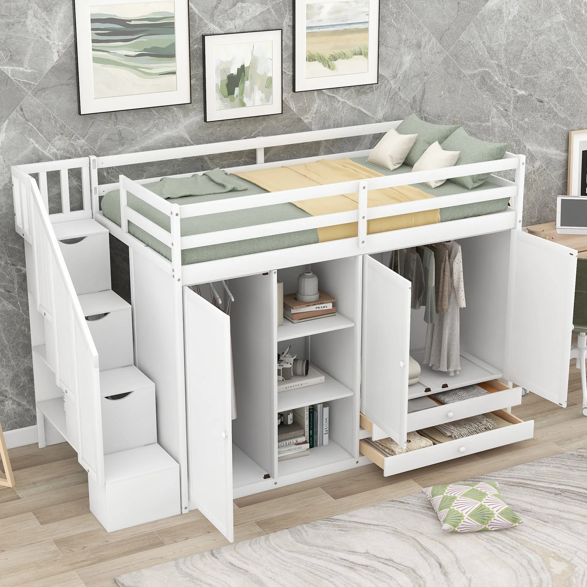 Lofty Haven: The Ultimate Storage Bed