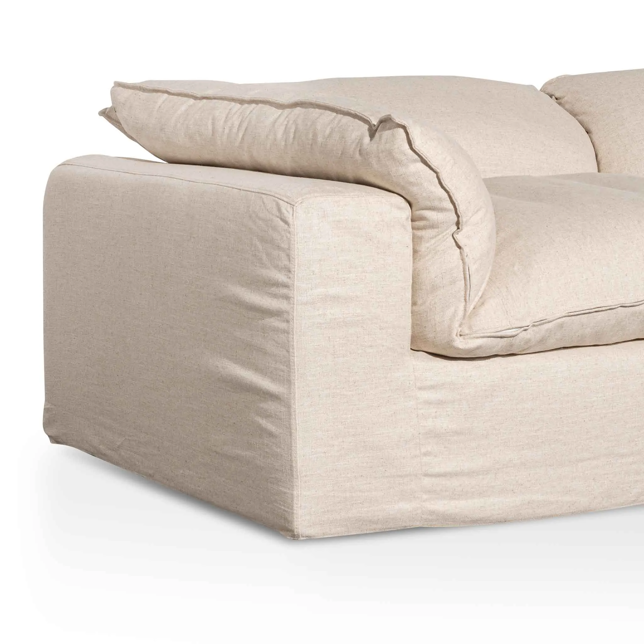 Lucian Fabric Corner Sofa - Linen Sand