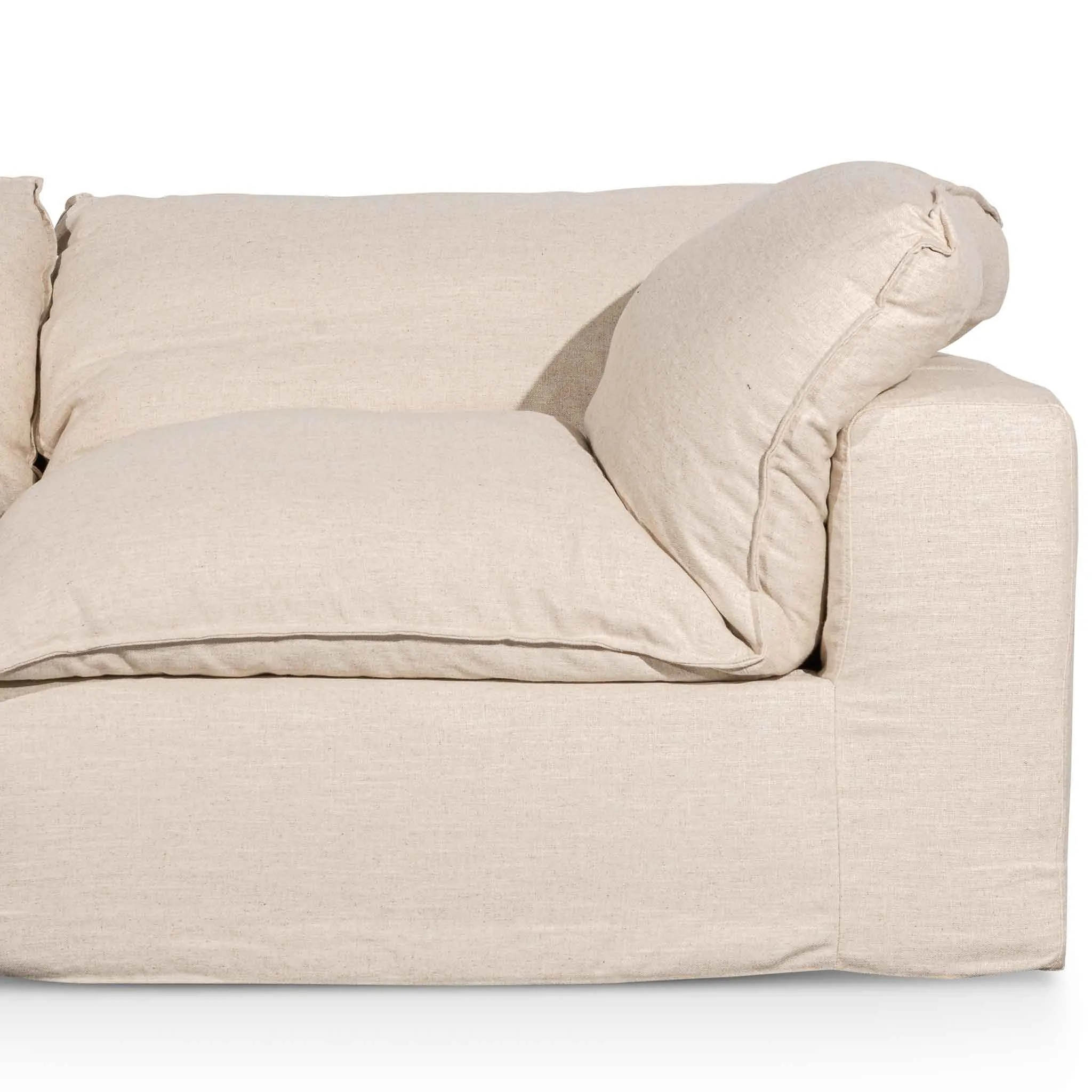 Lucian Fabric Corner Sofa - Linen Sand