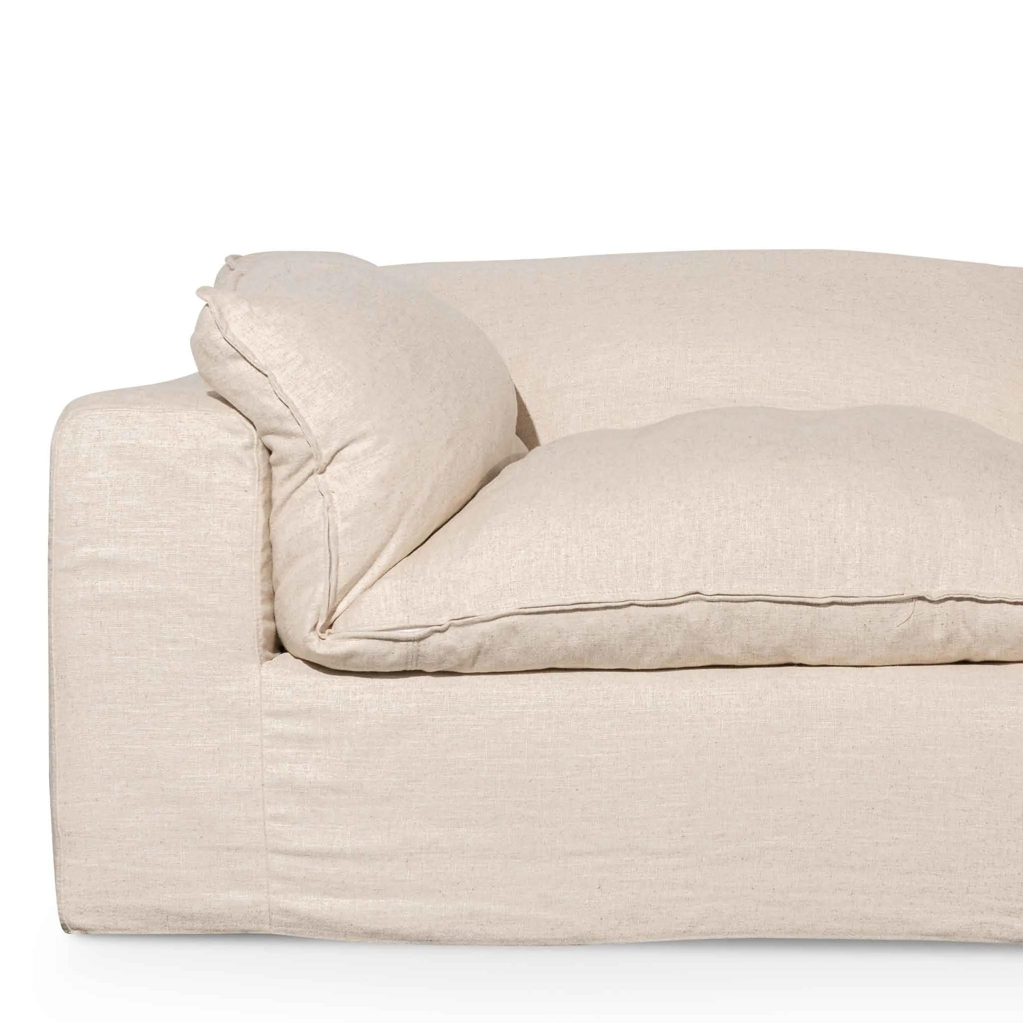 Lucian Fabric Corner Sofa - Linen Sand