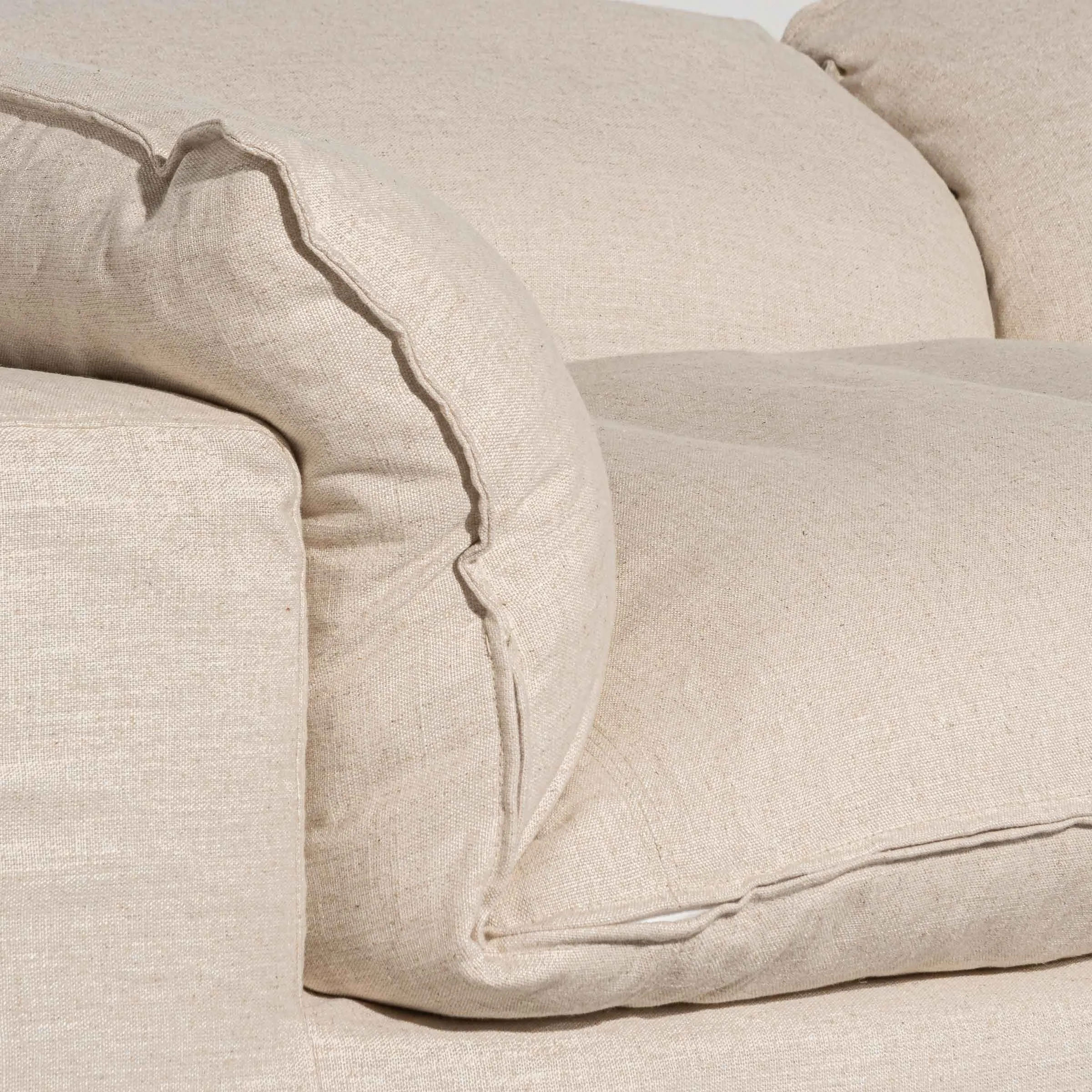 Lucian Fabric Corner Sofa - Linen Sand