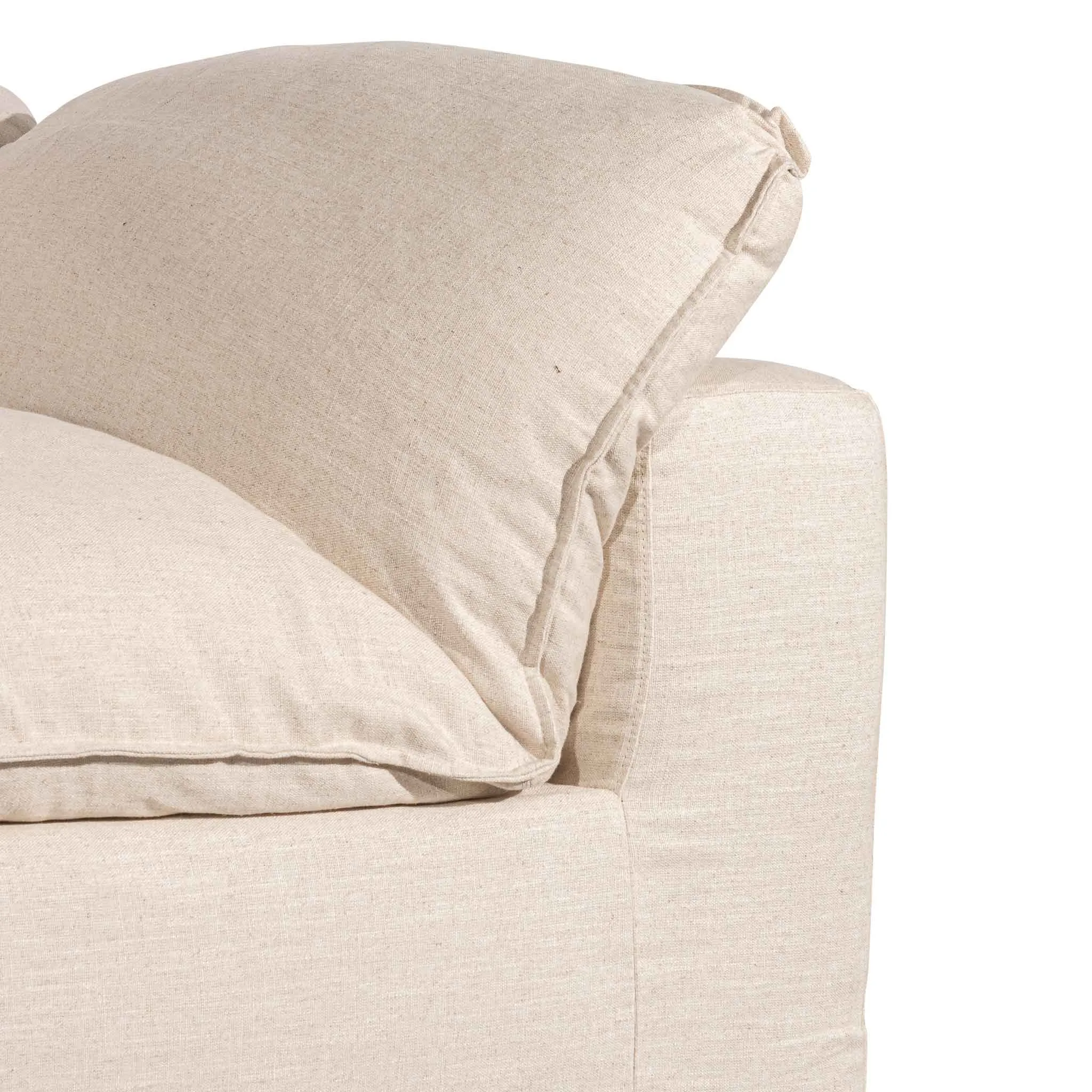 Lucian Fabric Corner Sofa - Linen Sand