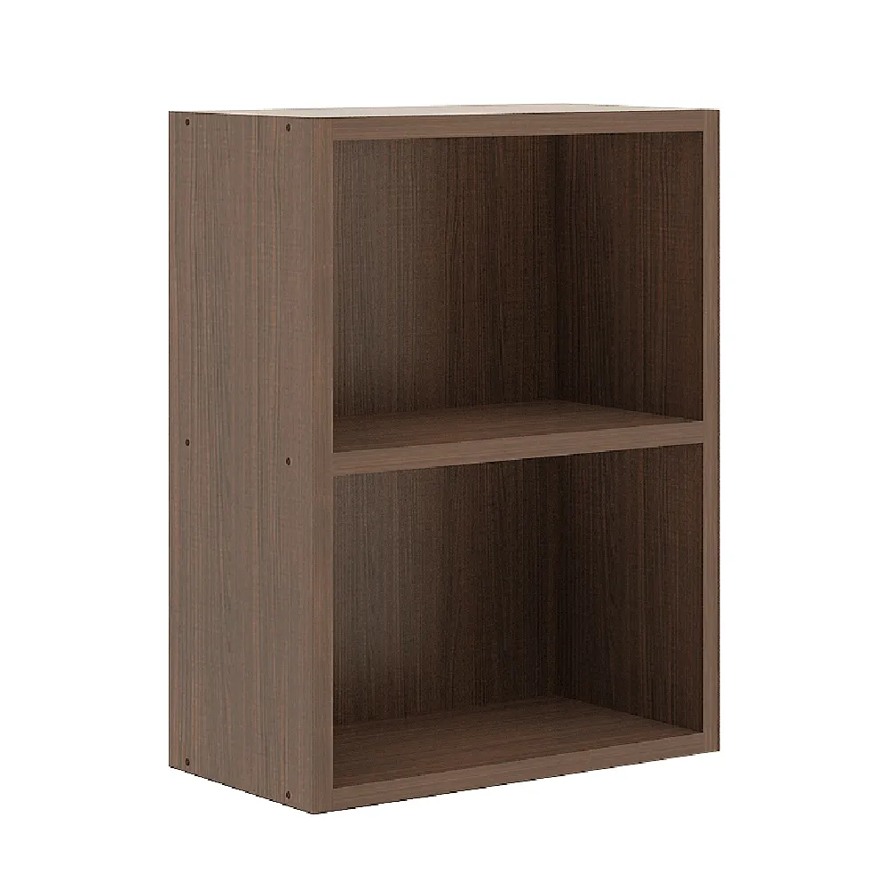 Matrix Bookcase / Home Decor / Storage Shelves / Kids Book Rack (2-Tier, Acacia Walnut)