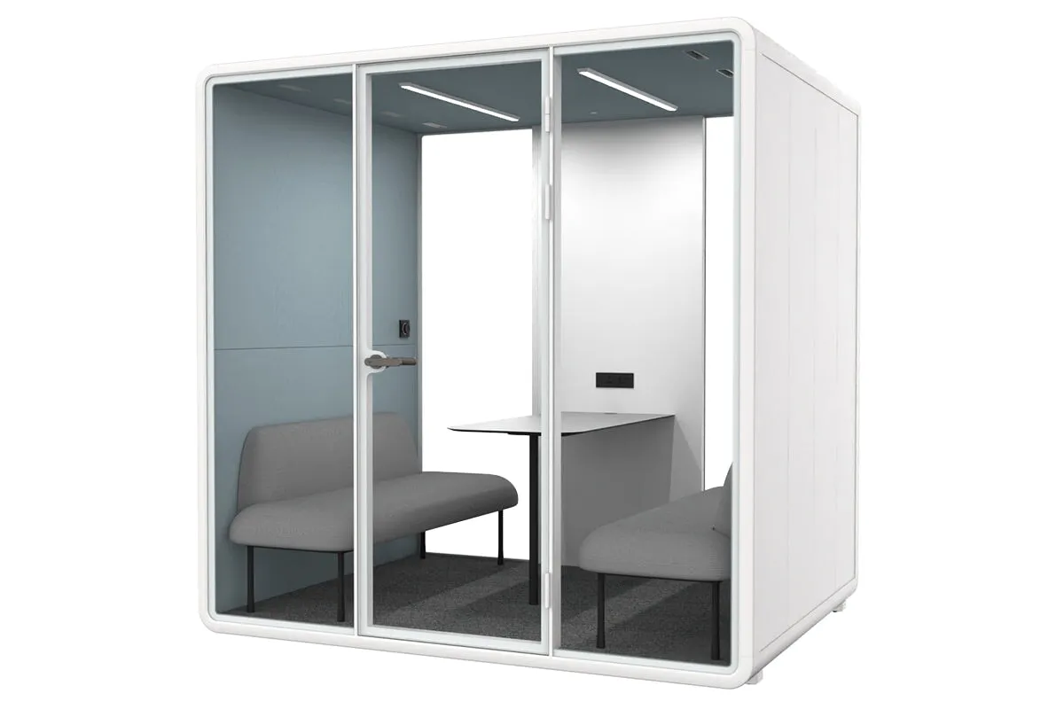 Nest 4 Person Meeting Booth [Echo Panel With Fabric]