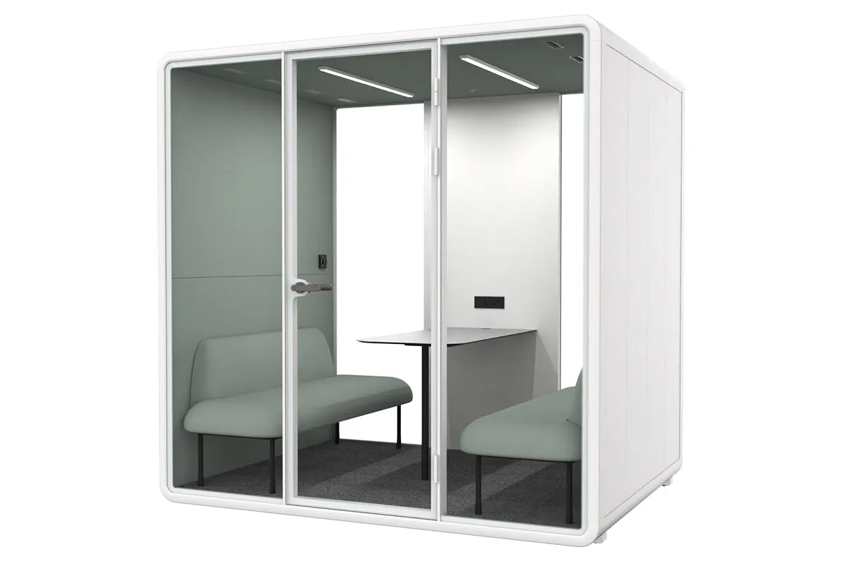 Nest 4 Person Meeting Booth [Echo Panel With Fabric]