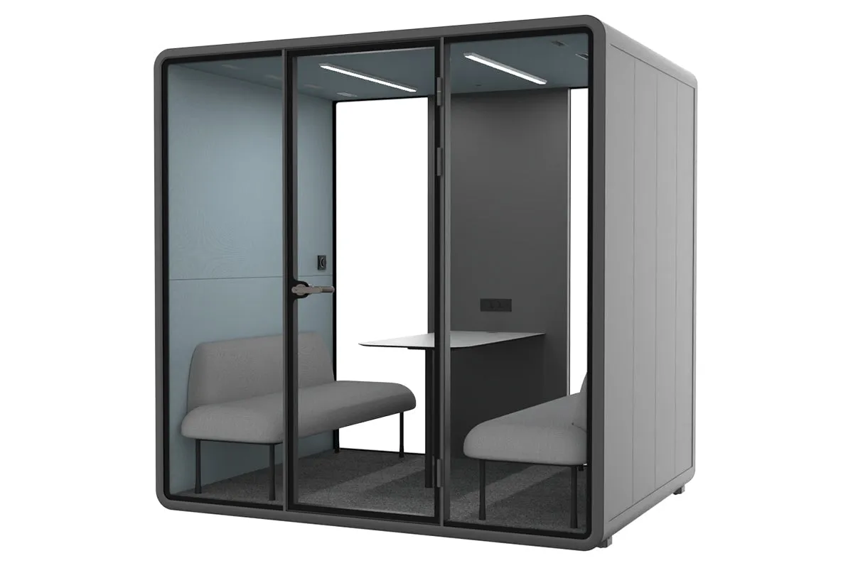 Nest 4 Person Meeting Booth [Echo Panel With Fabric]