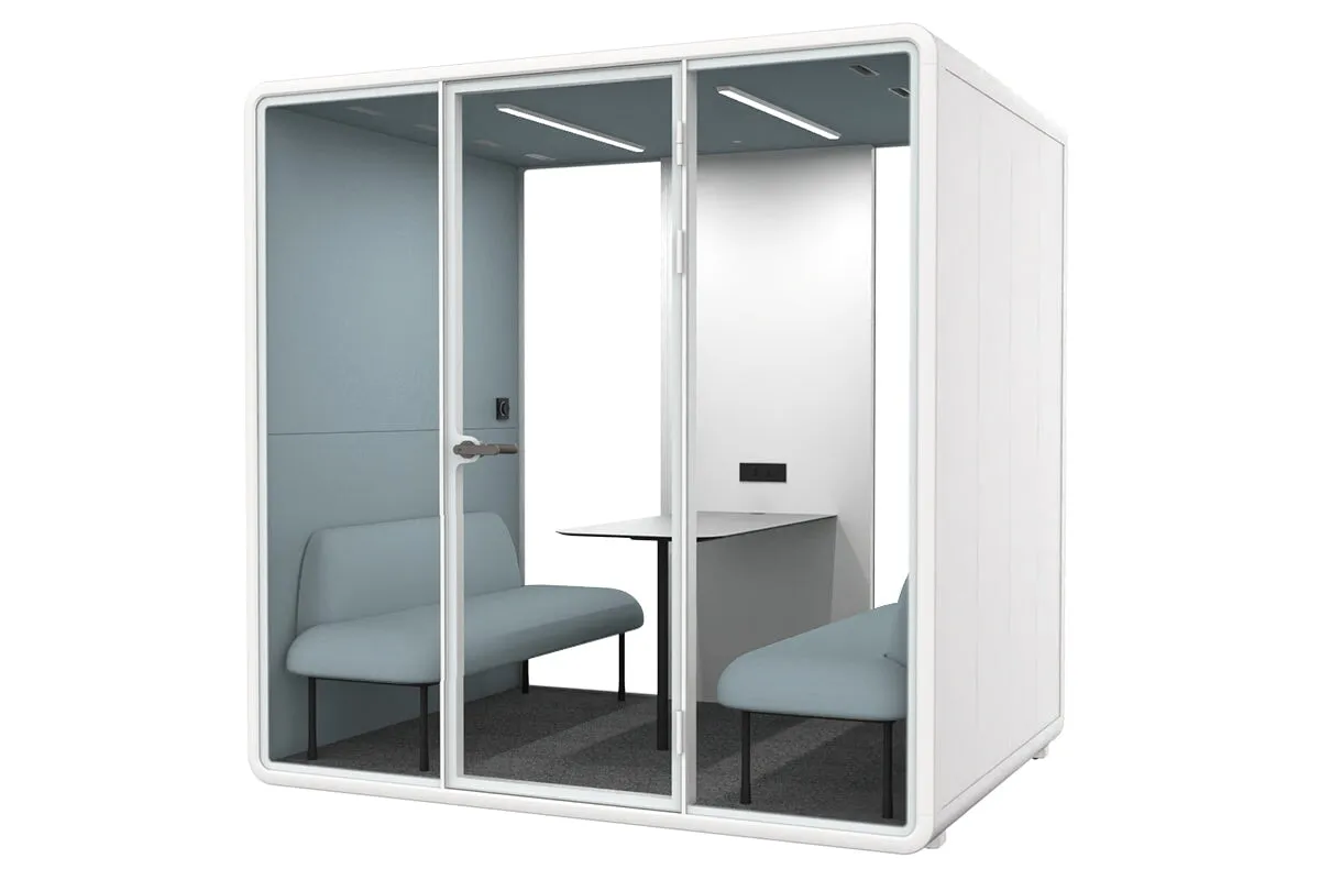 Nest 4 Person Meeting Booth [Echo Panel With Fabric]