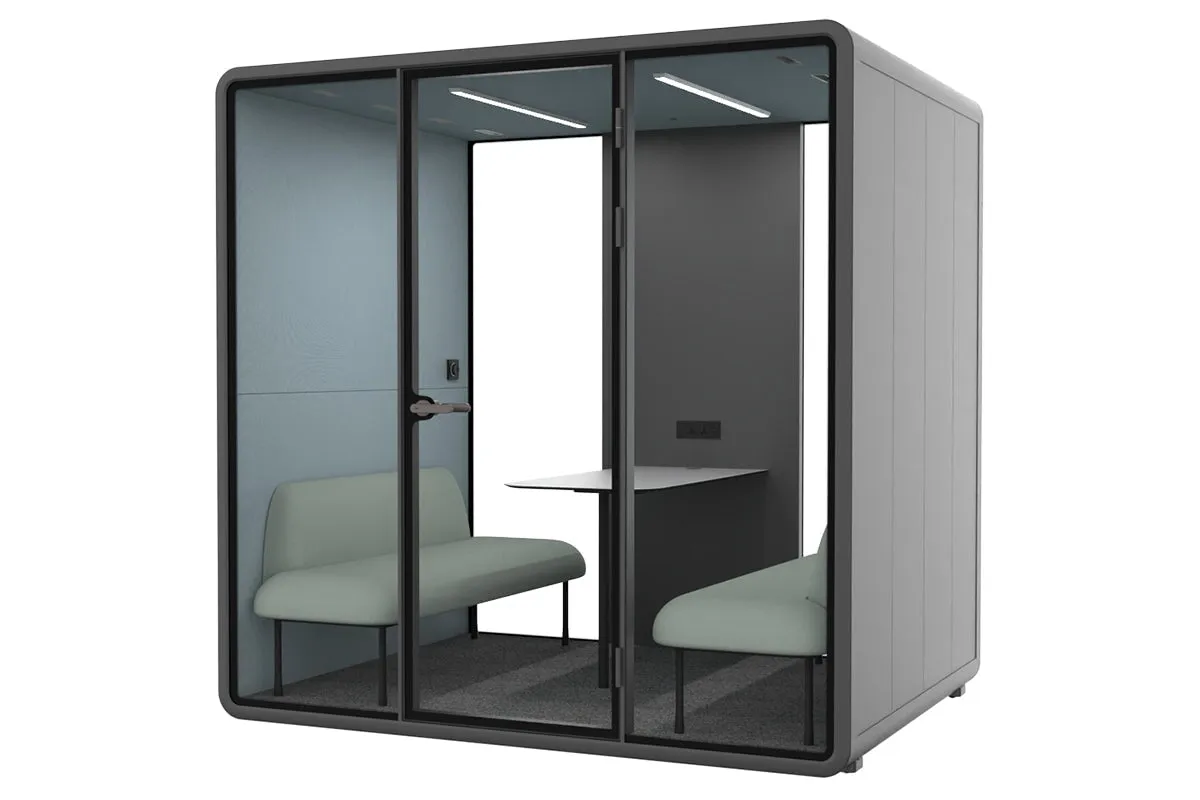 Nest 4 Person Meeting Booth [Echo Panel With Fabric]