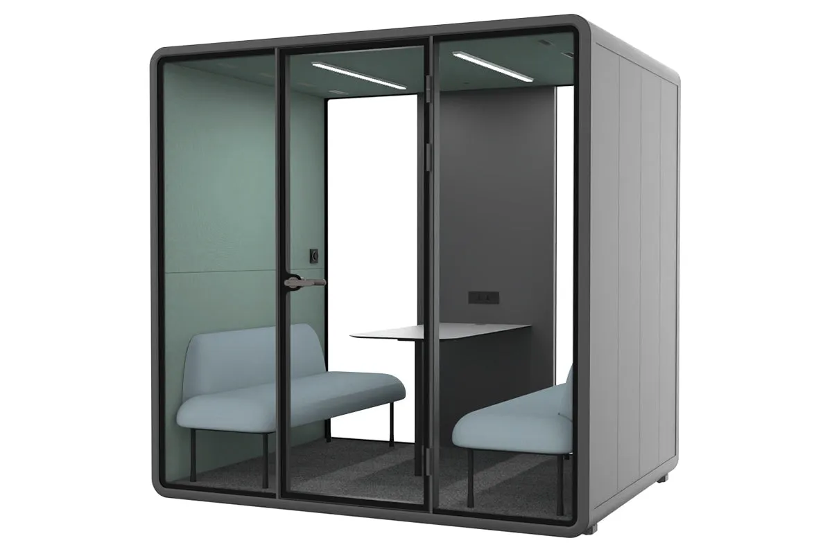 Nest 4 Person Meeting Booth [Echo Panel With Fabric]