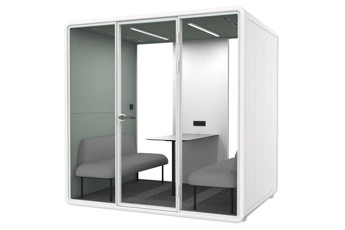 Nest 4 Person Meeting Booth [Echo Panel With Fabric]