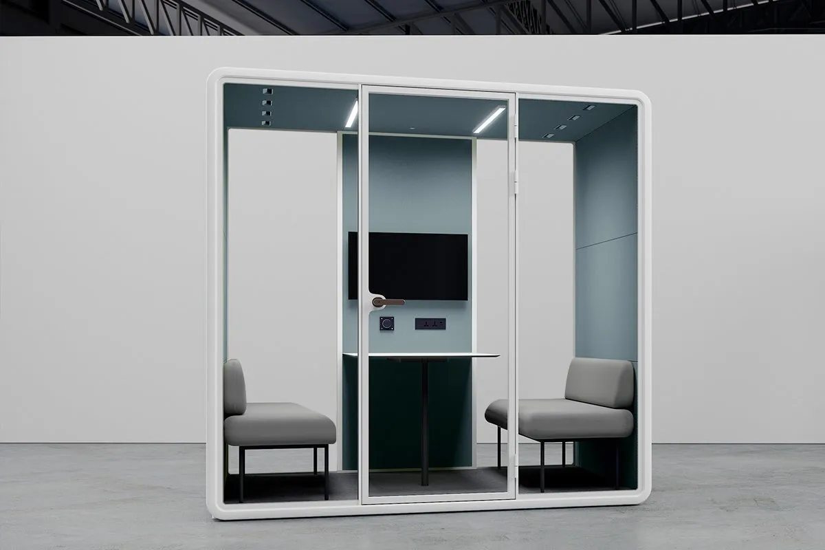 Nest 4 Person Meeting Booth [Echo Panel With Fabric]