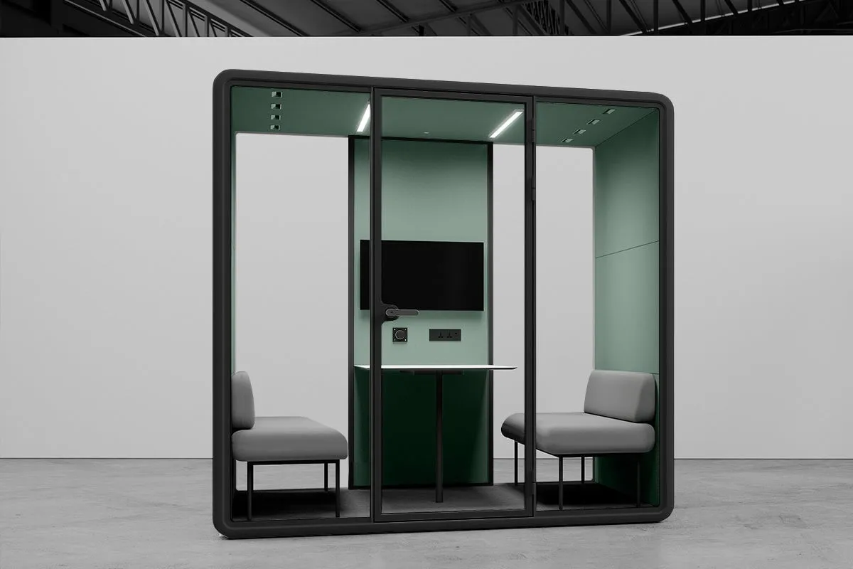 Nest 4 Person Meeting Booth [Echo Panel With Fabric]