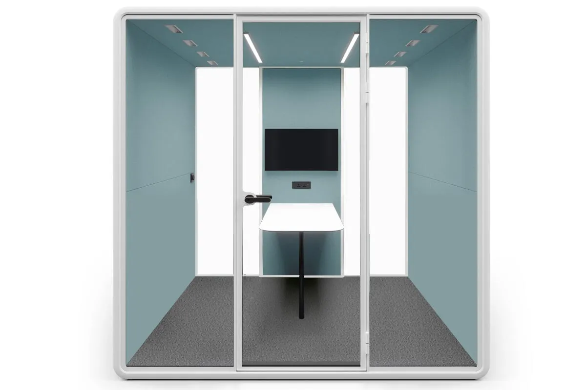 Nest 4 Person Meeting Booth [Echo Panel With Fabric]