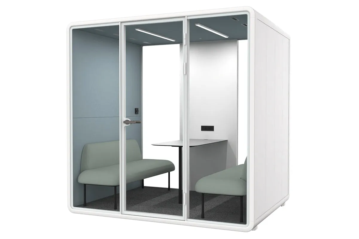 Nest 4 Person Meeting Booth [Echo Panel With Fabric]