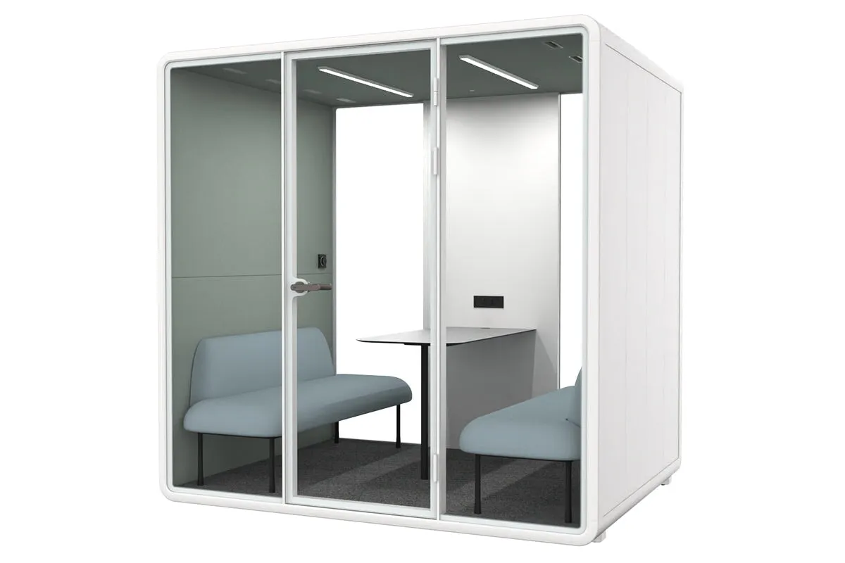Nest 4 Person Meeting Booth [Echo Panel With Fabric]