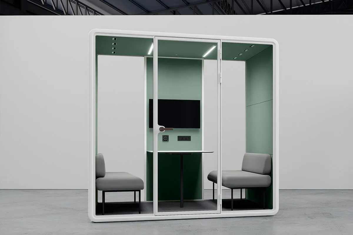 Nest 4 Person Meeting Booth [Echo Panel With Fabric]