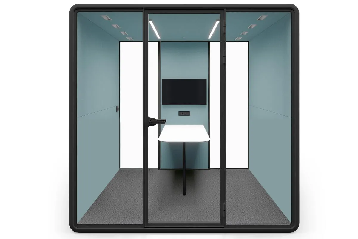 Nest 4 Person Meeting Booth [Echo Panel With Fabric]