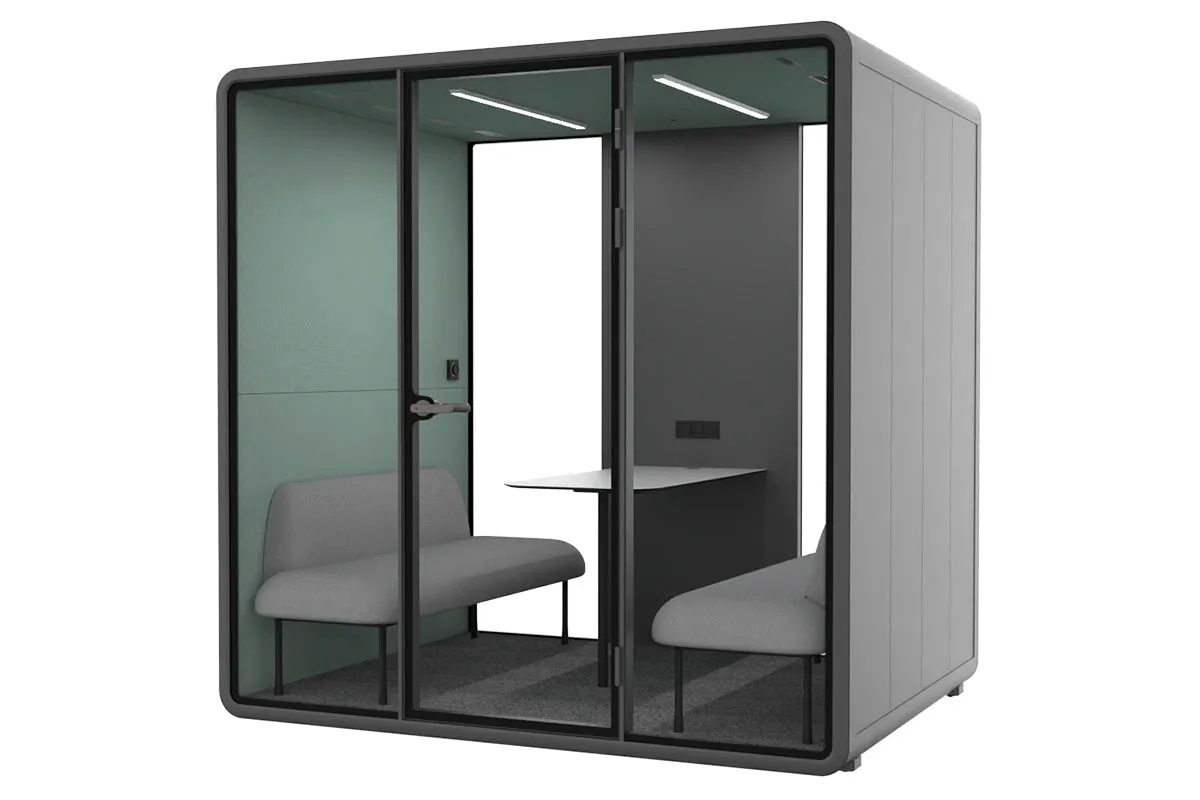 Nest 4 Person Meeting Booth [Echo Panel With Fabric]