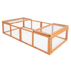 Non-Toxic Chicken Coop Rabbit Hutch Extension, 180x90x48cm, PawMate