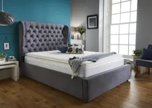 Ollie Grey Fabric Bed - 5ft King Size