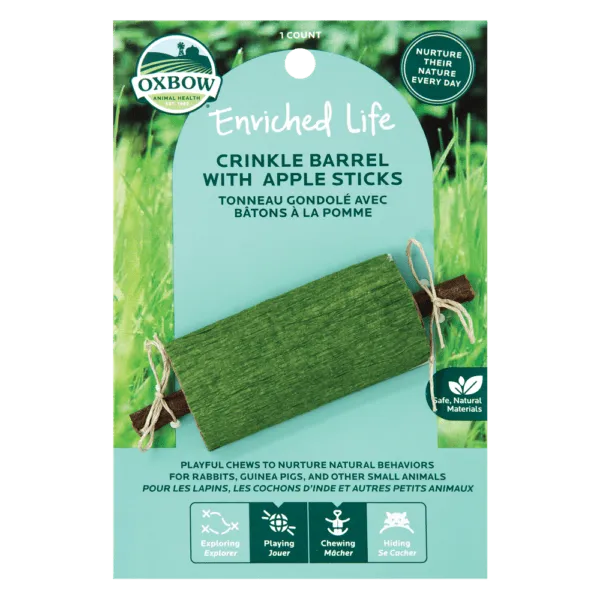 Oxbow Enriched Life - Crinkle Barrel with Apple Sticks