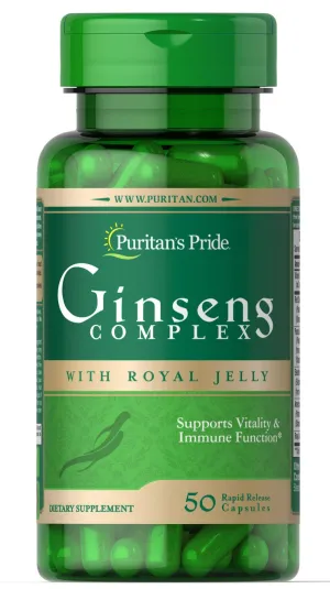 Puritans pride ginseng complex with royal jelly caps 50s