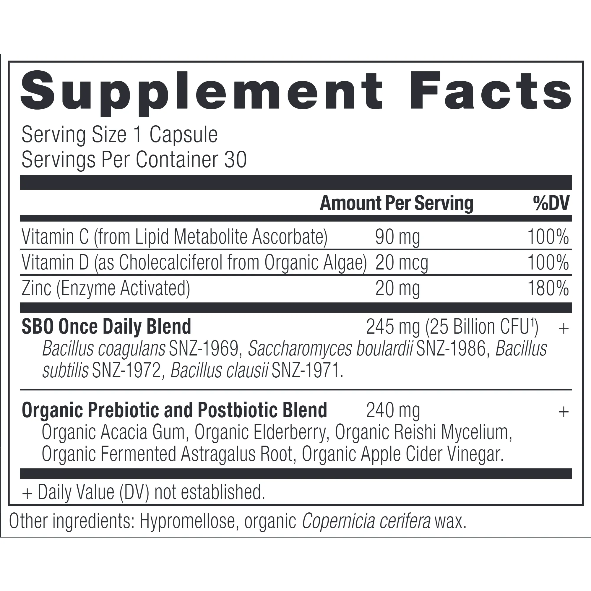 SBO Probiotics Immune 30 caps by Ancient Nutrition