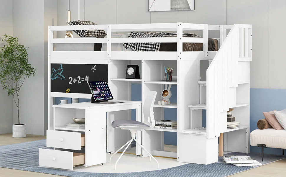 Smart Space Twin Loft Bed : The Ultimate Study and Storage Solution