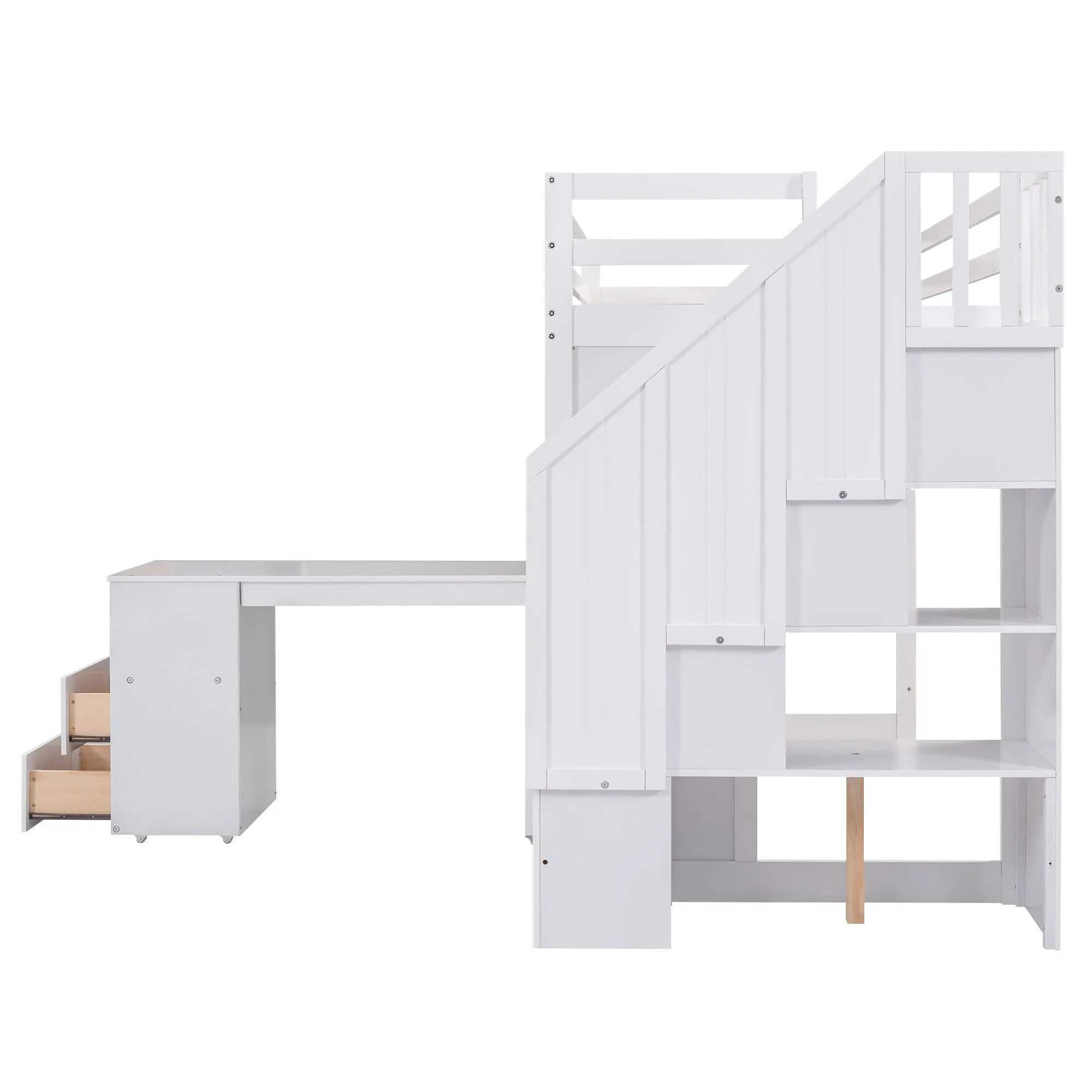 Smart Space Twin Loft Bed : The Ultimate Study and Storage Solution
