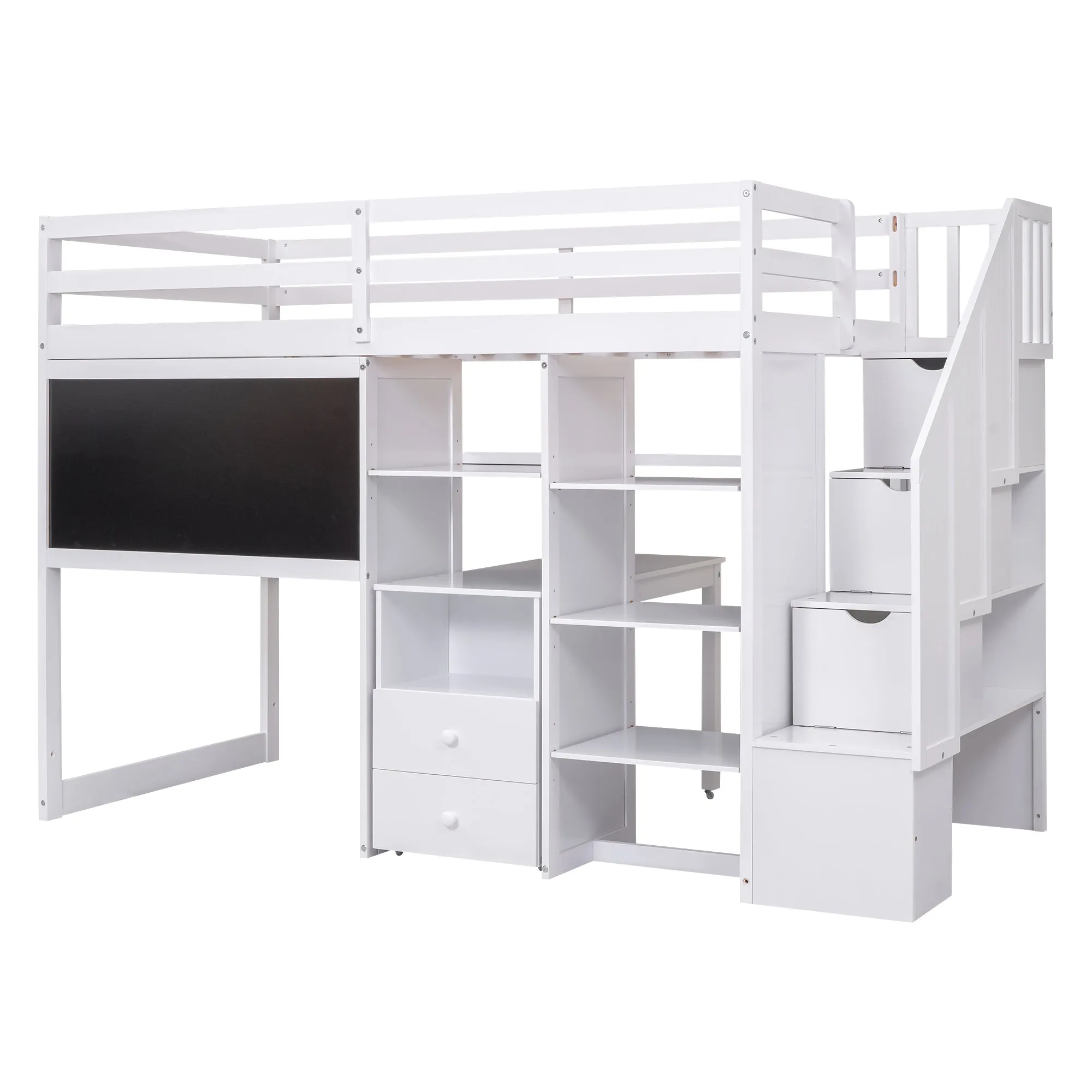 Smart Space Twin Loft Bed : The Ultimate Study and Storage Solution