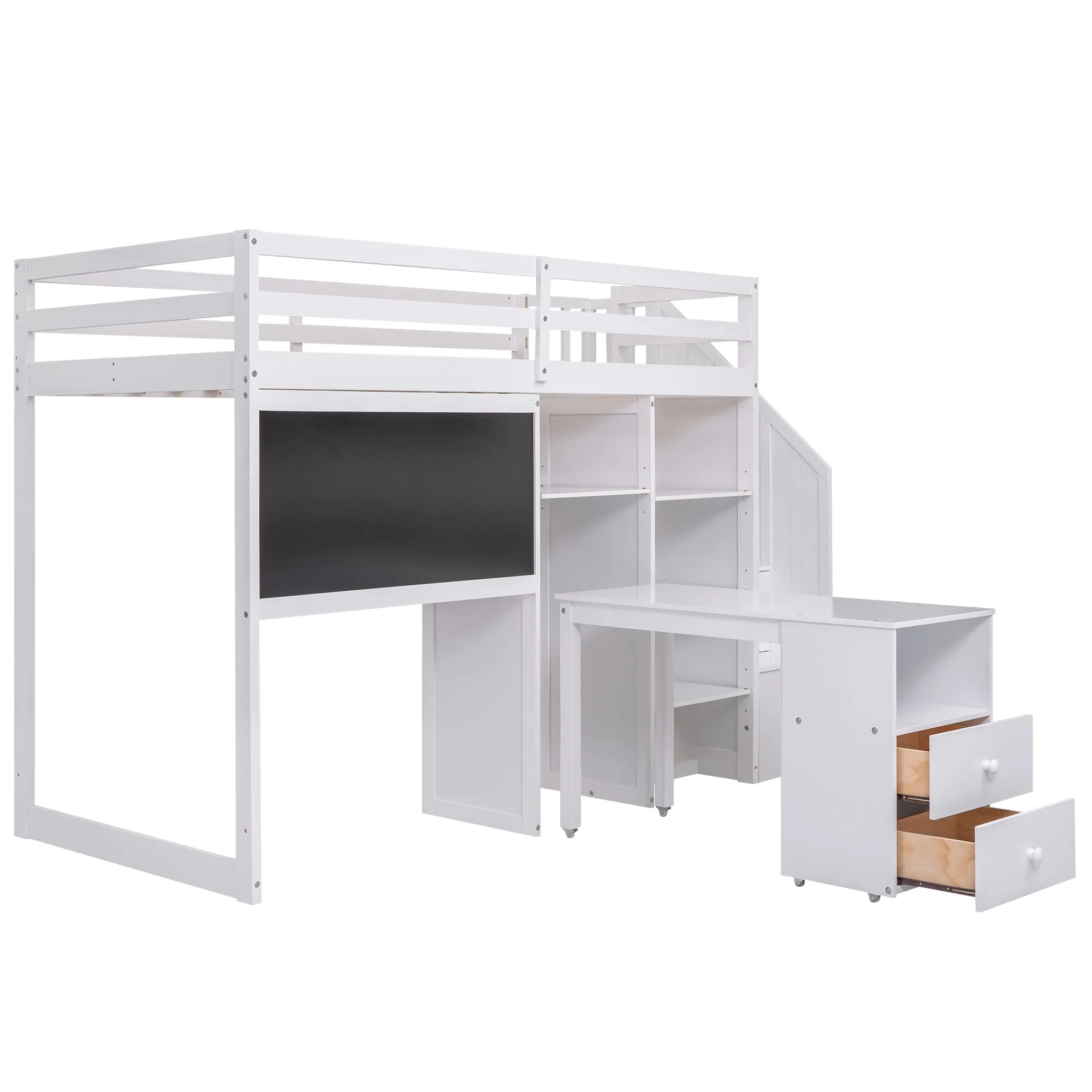 Smart Space Twin Loft Bed : The Ultimate Study and Storage Solution
