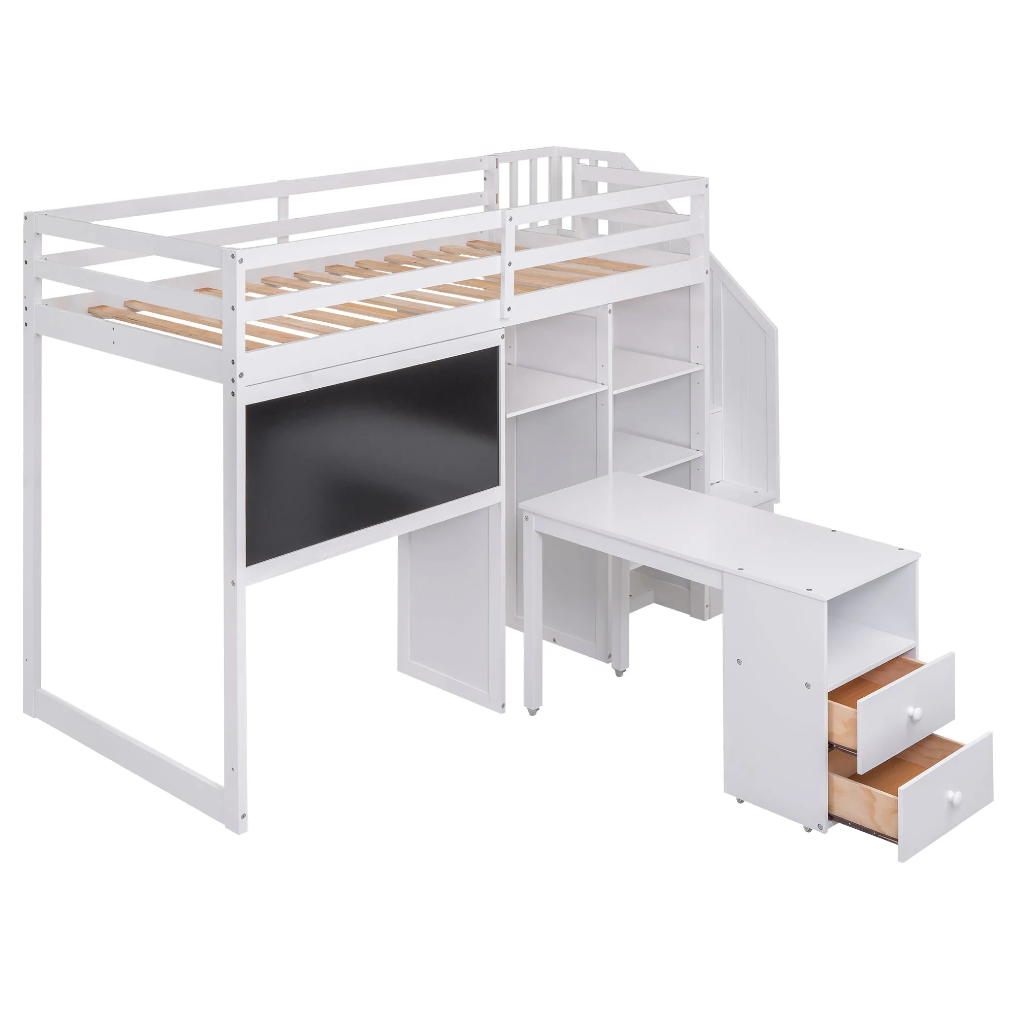 Smart Space Twin Loft Bed : The Ultimate Study and Storage Solution