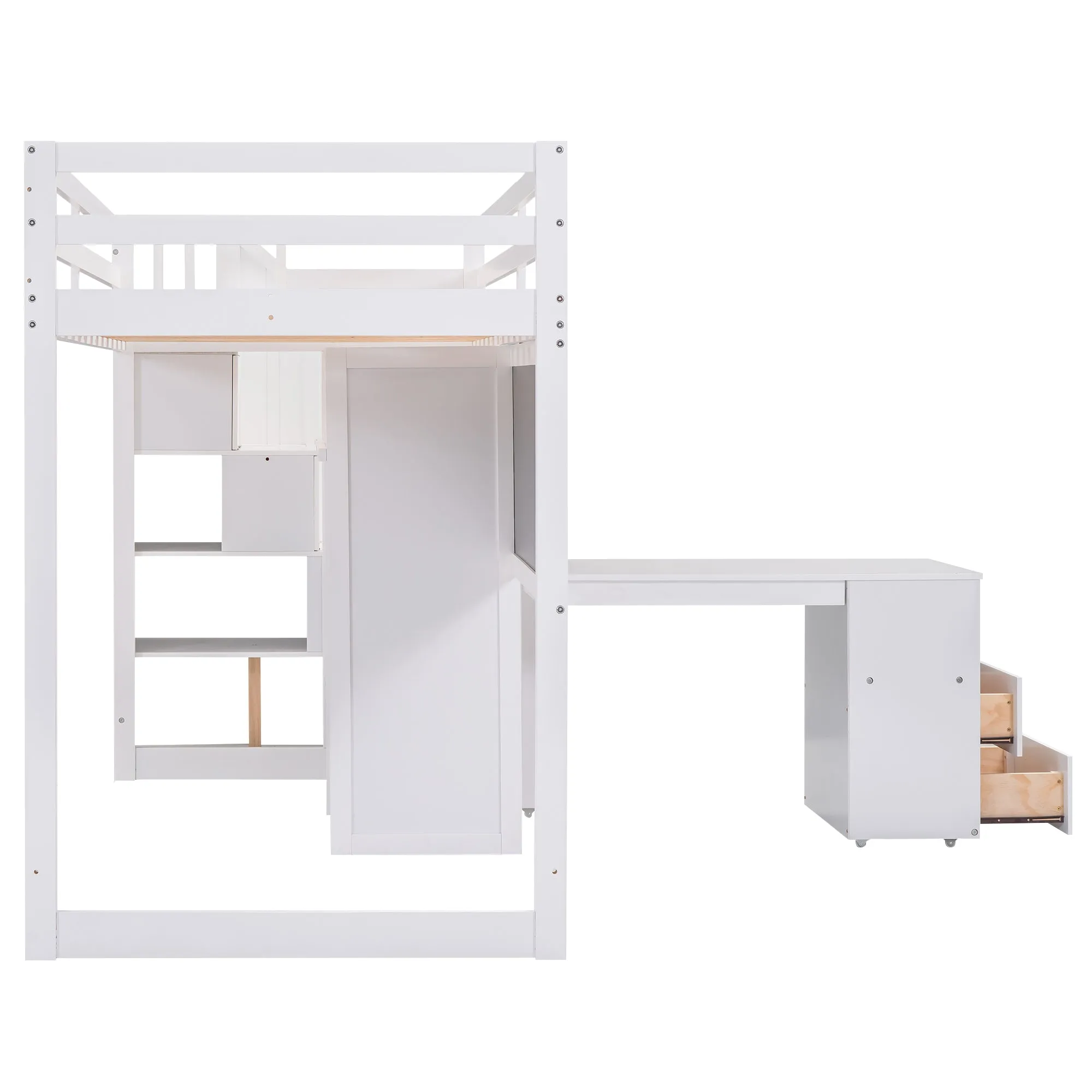Smart Space Twin Loft Bed : The Ultimate Study and Storage Solution