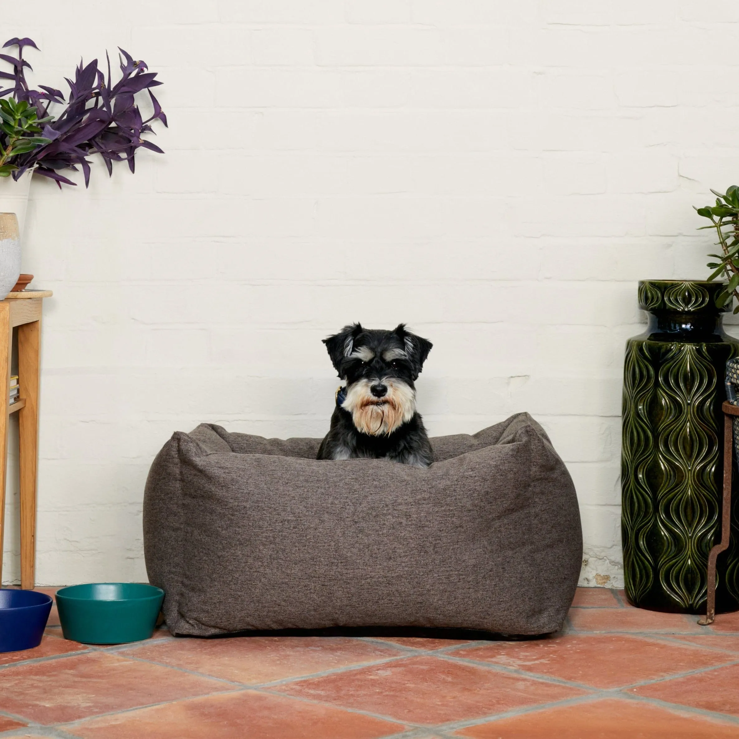Taupe Brown Nest Dog Bed | Plush Comfort & Modern Style