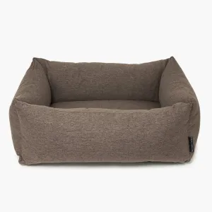 Taupe Brown Nest Dog Bed | Plush Comfort & Modern Style