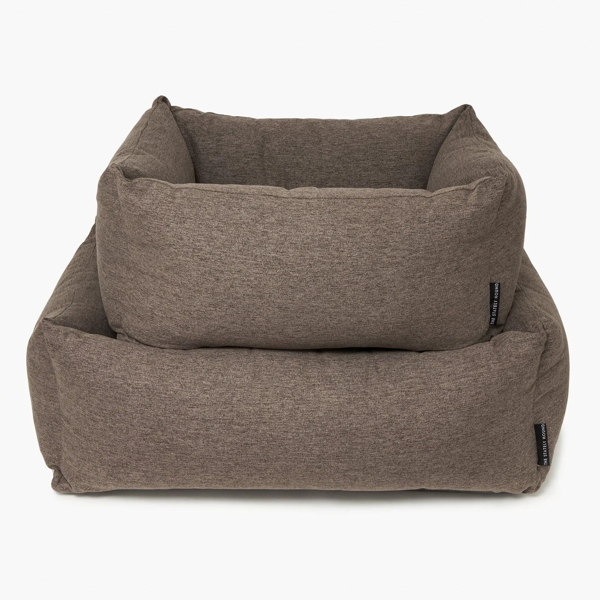 Taupe Brown Nest Dog Bed | Plush Comfort & Modern Style