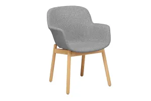 Tommy Tub Fabric Chair   - Wooden Base