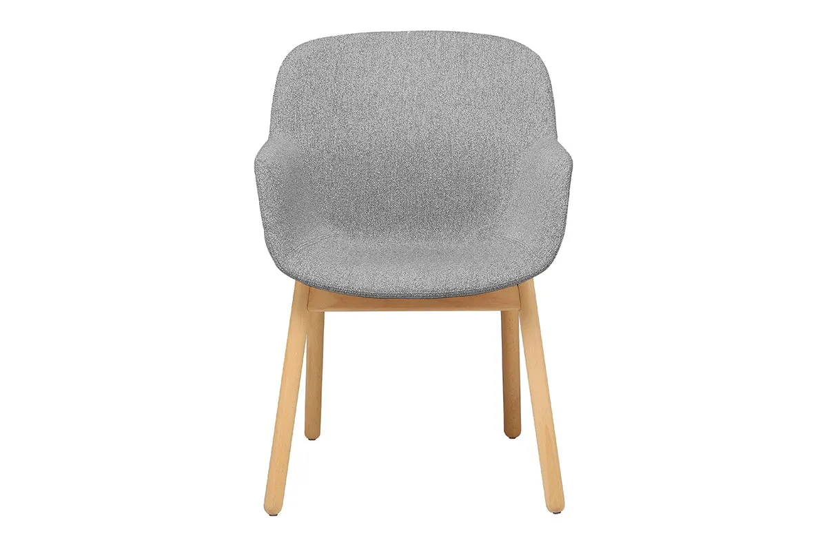 Tommy Tub Fabric Chair   - Wooden Base