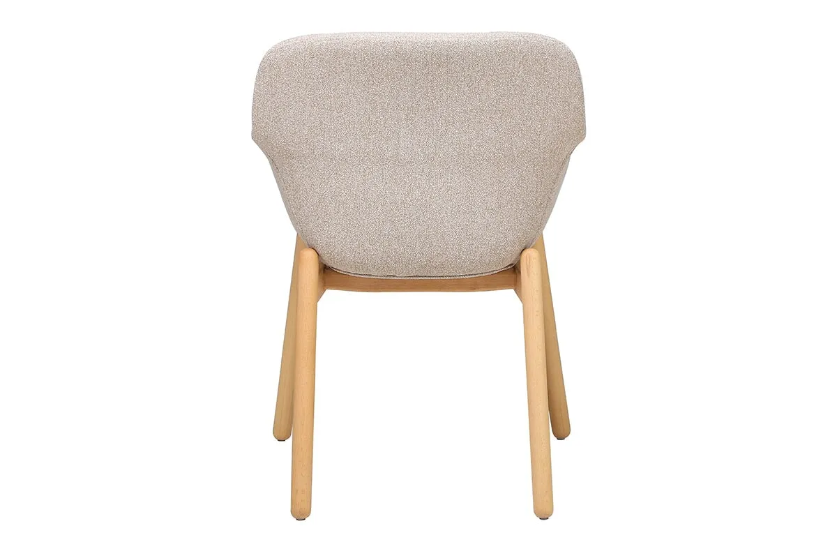 Tommy Tub Fabric Chair   - Wooden Base