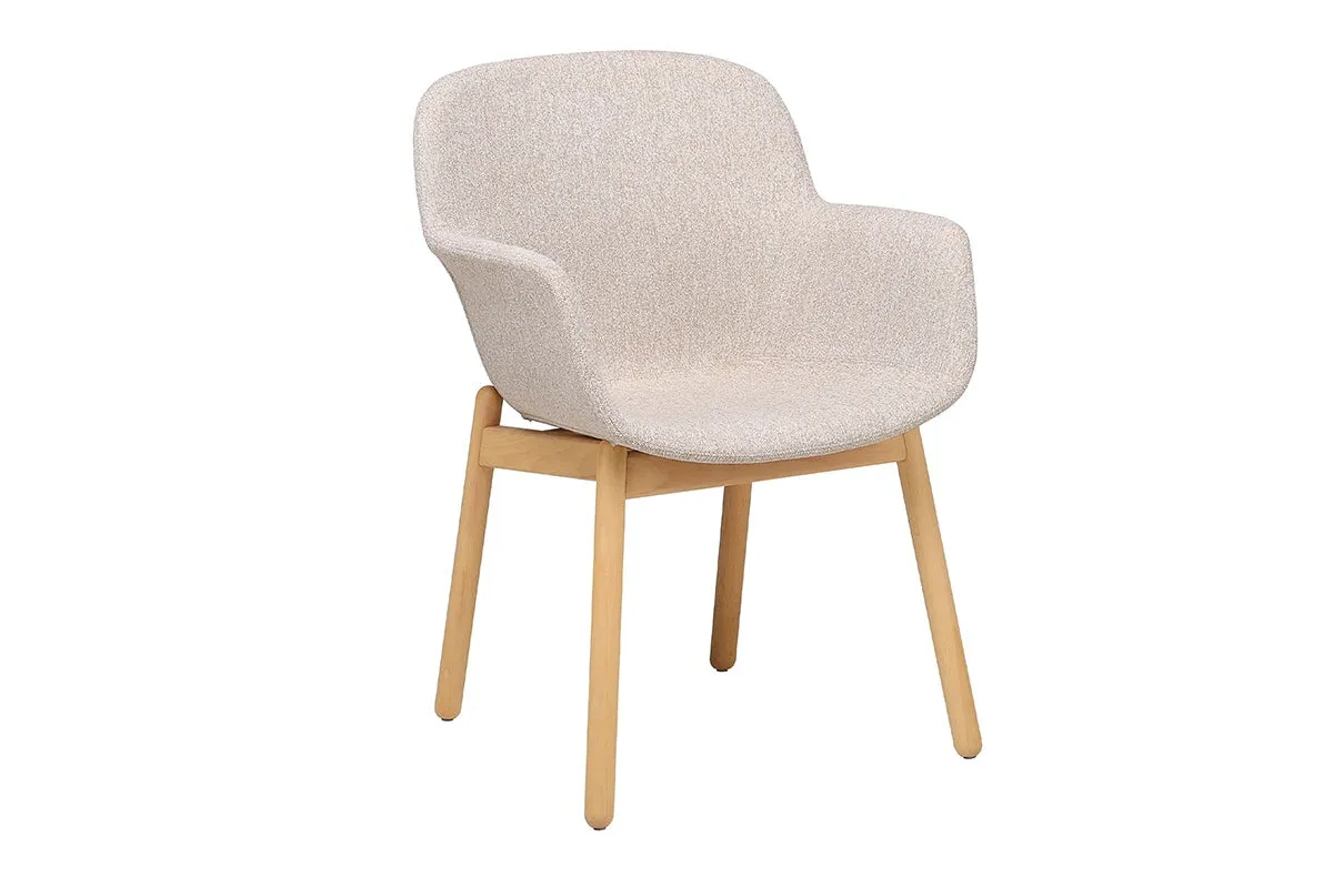 Tommy Tub Fabric Chair   - Wooden Base